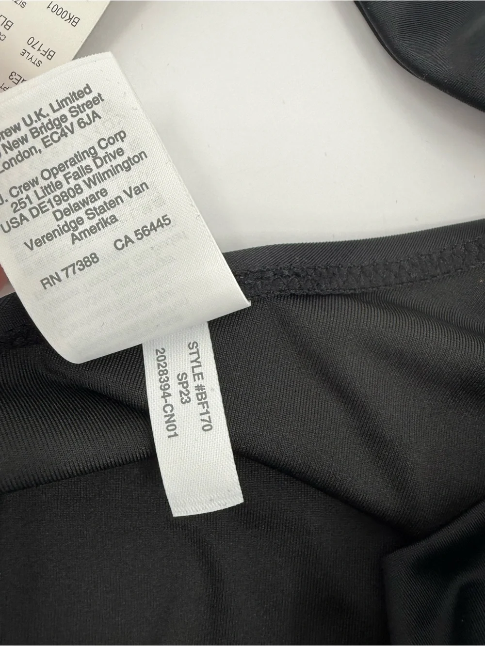 J. Crew Black Bow One Shoulder One Piece Swimsuit Size 14